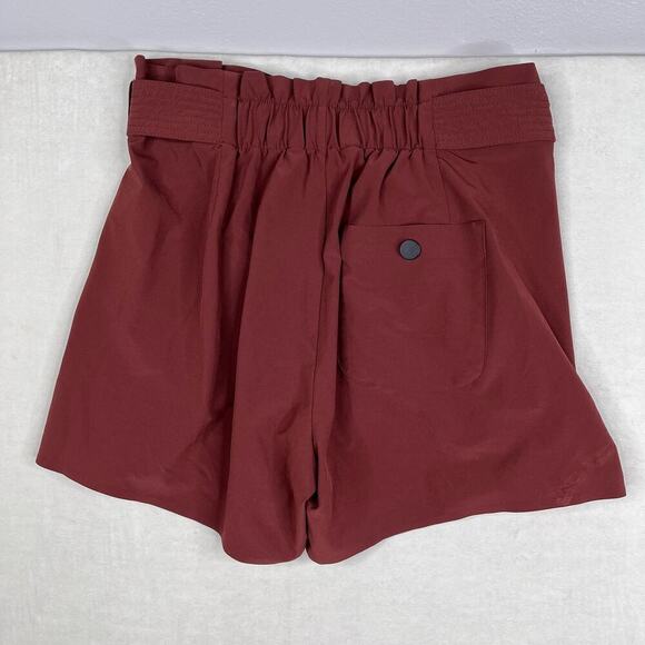 Athleta 530641-01 Cognac Brown Paperbag Waist Skyline Short II Women’s Size 4 - Picture 6 of 8